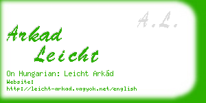arkad leicht business card